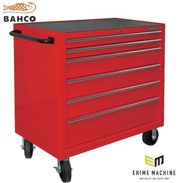 BAHCO（バーコ） [メーカー直送業者便]日本正規品 6段引き出し ロールキャブ カーマインレッド ゴムマット仕様天板 ...