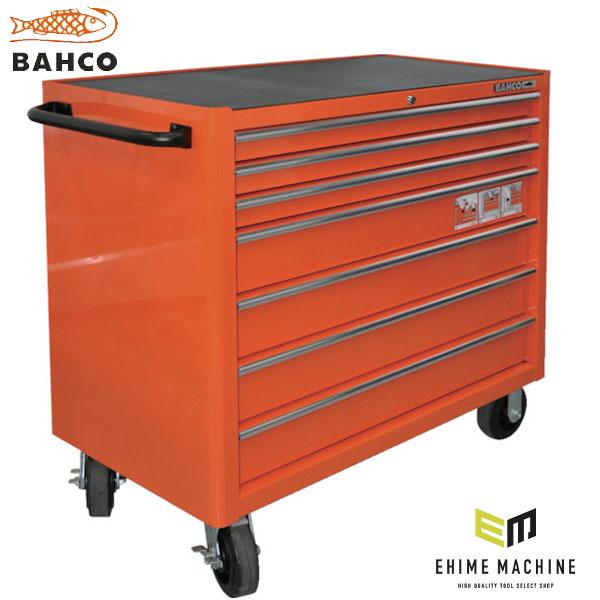 BAHCO（バーコ） [メーカー直送業者便]日本正規品 7段引き出し ロールキャブ バーコオレンジ ゴムマット仕様天板 ...