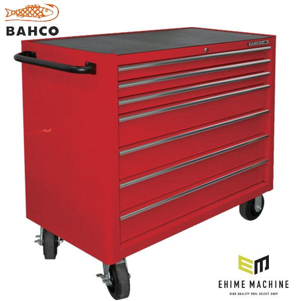 BAHCO（バーコ） [メーカー直送業者便]日本正規品 7段引き出し ロールキャブ カーマインレッド ゴムマット仕様天板 ...