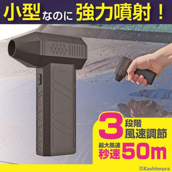 カシムラ 充電式ミニブロワー 3段階風量調整 ノズル4種付 USB Type-C