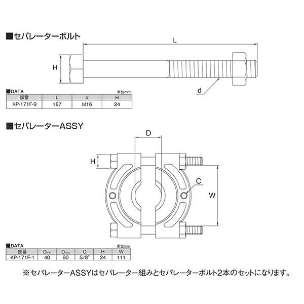 KOTO ベアリングレースプーラー（中型）KP-171F 江東産業