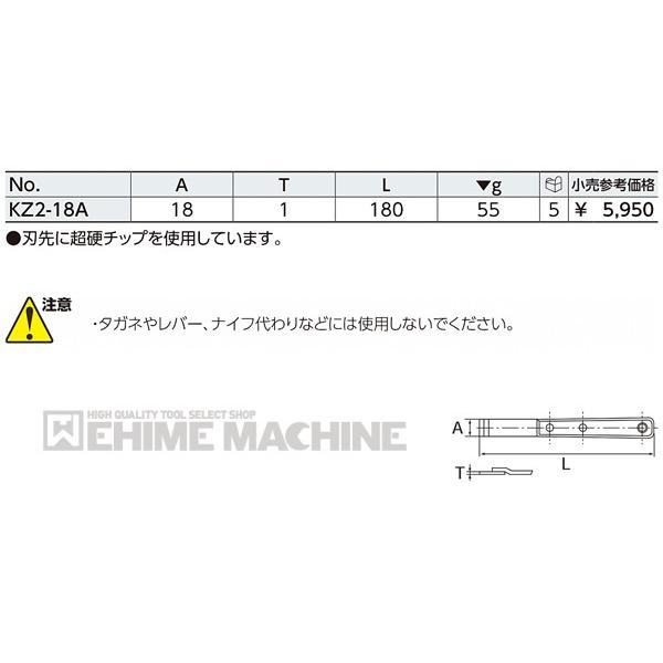 KTC 超硬刃スクレーパー 刃幅18mm 全長180mm (KZ2-18A) 京都機械工具