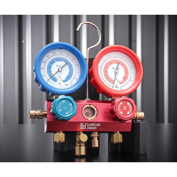 リークラボジャパン R1234YF用ゲージマニホールド 本体 LL-400-MF2