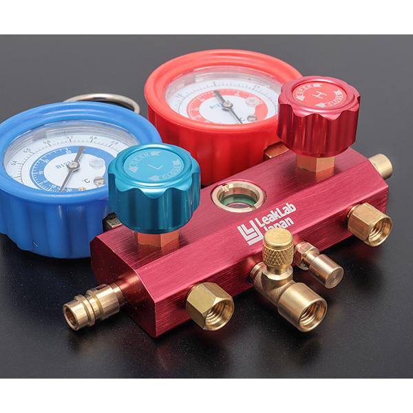 リークラボジャパン R1234YF用ゲージマニホールド 本体 LL-400-MF2