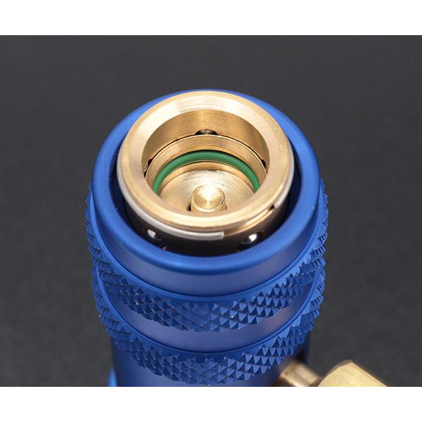 リークラボジャパン R1234YF用低圧側カプラー（青） LL-400-MF4