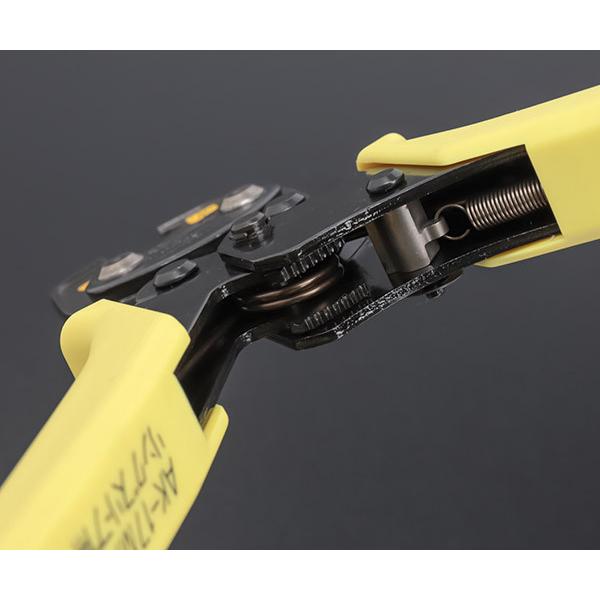ロブテックス AK17MA2 リングスリーブ(E)用ミニ圧着工具 使用