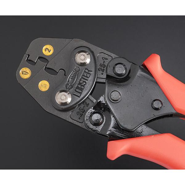 ロブテックス AK25MA 絶縁被覆付閉端接続子用ミニ圧着工具 使用範囲CE1