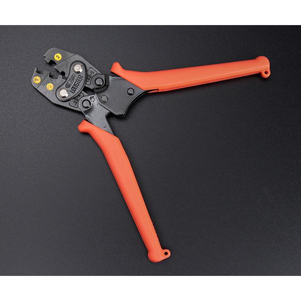 ロブテックス AK25MA 絶縁被覆付閉端接続子用ミニ圧着工具 使用範囲CE1