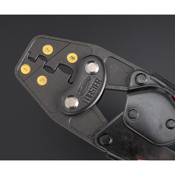 ロブテックス AK28A 絶縁被覆付閉端接続子用圧着工具 使用範囲CE1・2
