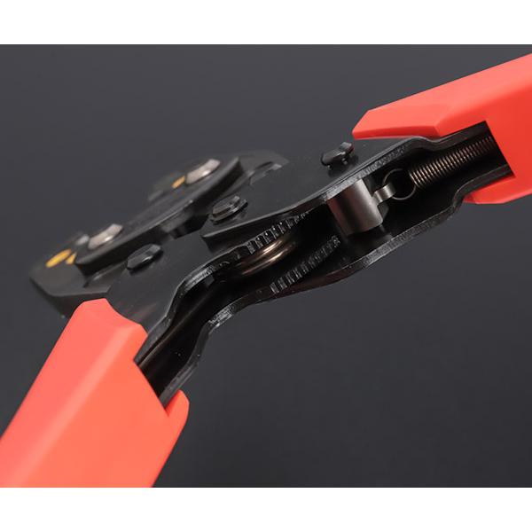 ロブテックス AK28A 絶縁被覆付閉端接続子用圧着工具 使用範囲CE1・2