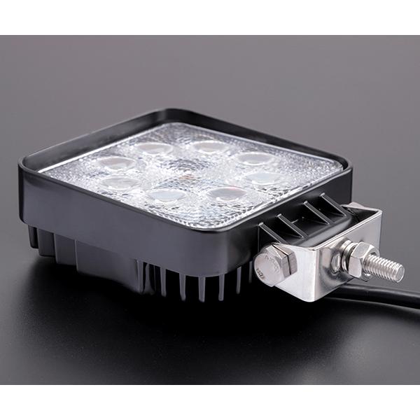 カシムラ LEDワークライト 角 8灯 白色 作業灯 DC12/24V車対応 24W