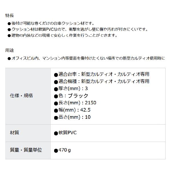 TRUSCO中山 TRUSCO 樹脂台車 NEWカルティオ用ぶつかりキズ防止バンパー