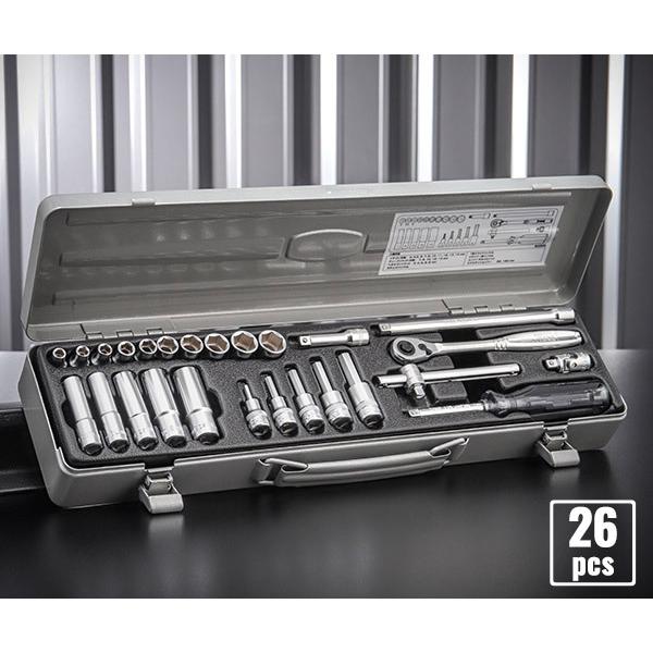 TONE（トネ） ミックスソケットレンチセット 26pcs (MX200