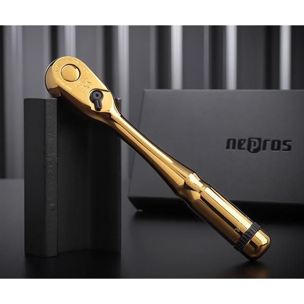 NEPROS NEPROS iPゴールド 9.5sq. ラチェットハンドル NBR390GL 90枚ギア iP GOLD ネプロス