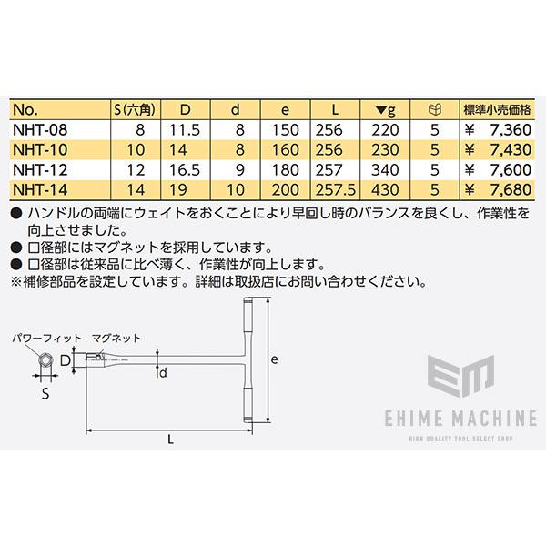 NEPROS NHT-08 サイズ8mm T形レンチ ネプロス｜ehimemachine｜06