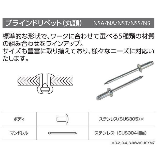 LOBSTER ロブテックス ブラインドリベット(ステンレス/ステンレス製) 6