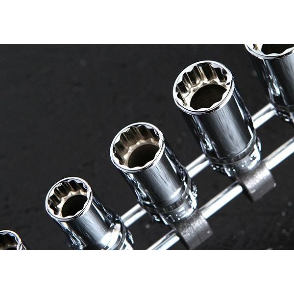NEPROS NTB3M06WA 9.5sq.十二角セミディープソケットセット6コ組