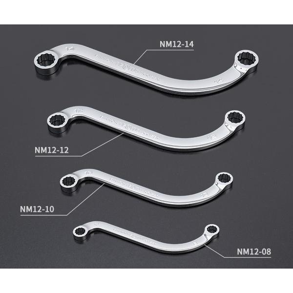 ntm1204 ネプロス　S字メガネレンチセット NEPROS NTM1204 S字めがねレンチセット4本組 ネプロス : エヒメマシン