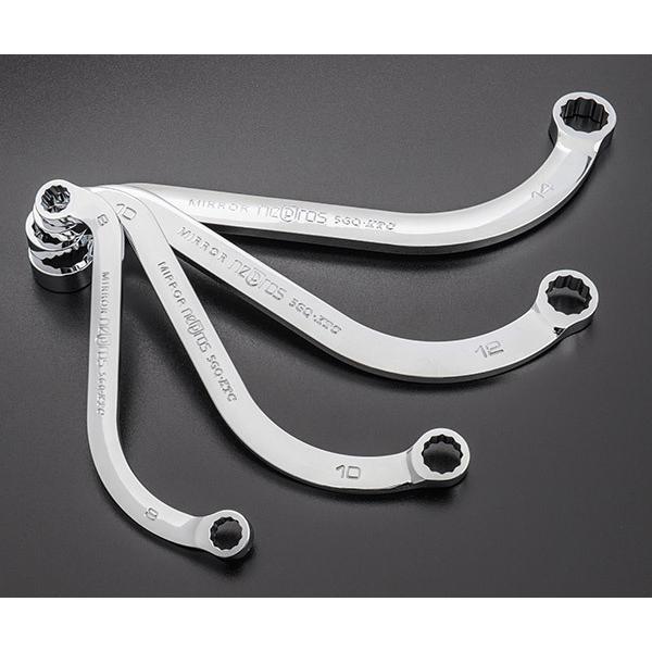 ntm1204 ネプロス　S字メガネレンチセット NEPROS NTM1204 S字めがねレンチセット4本組 ネプロス : エヒメマシン