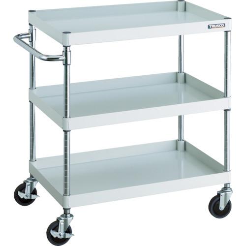 TRUSCO フェニックスワゴン 省音 ７５０Ｘ５００ＸＨ８８０ ３段 Ｗ色 PEW-973-W トラスコ