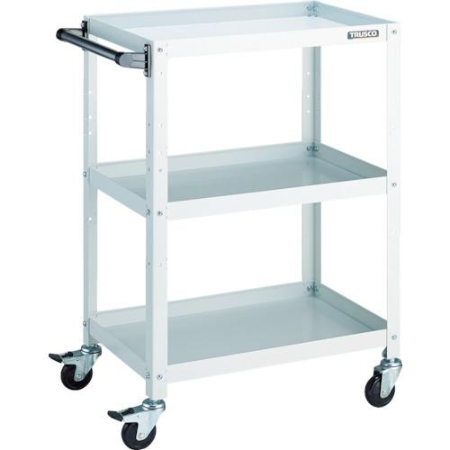 TRUSCO ラビットワゴン ６００Ｘ４００ ハンドル付 ゴム車輪 Ｗ色 RBW-963HW トラスコ