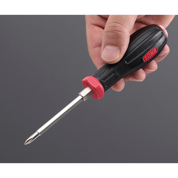 TONE パワーグリップドライバー(貫通) (+)No.1 (PGPD-001)(4953488306576) トネ | TONE | 06