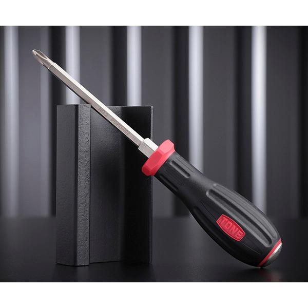 TONE パワーグリップドライバー(貫通) (+)No.2 (PGPD-002)(4953488306583) トネ | TONE