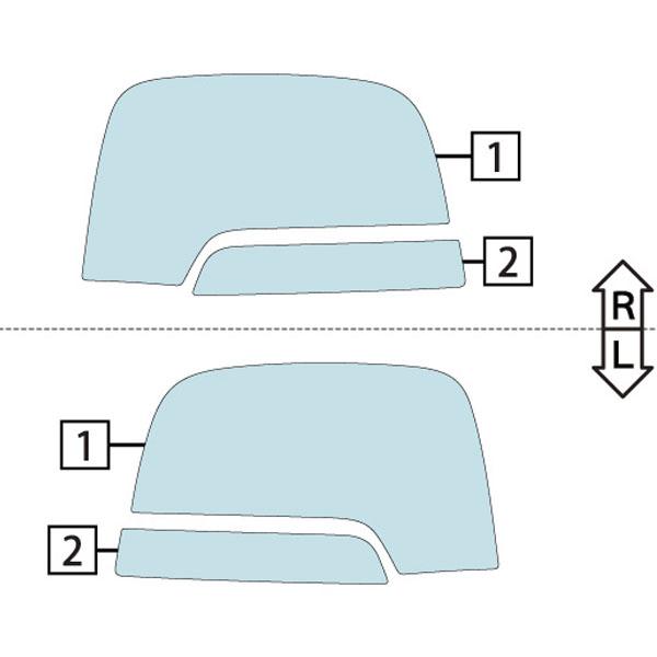 カット済みヘッドライトプロテクションフィルム  スズキ キャリイ トラック (H11.11-H13.8) (DA52T型/DB52T型) (KA/KD/KC/ターボ/農繁) (PH0810AA905A0SA)の画像