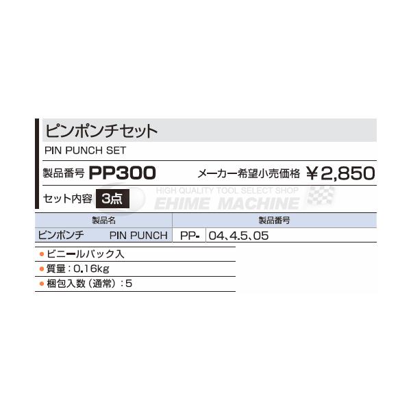 TONE ピンポンチセット 3点 PP300 トネ 工具 セット 【ネコポス対応】｜ehimemachine｜05