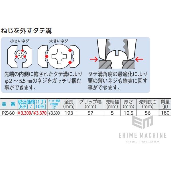 ENGINEER エンジニア ネジザウルスZ ネジ外しペンチ ラジペン型 PZ-60｜ehimemachine｜16