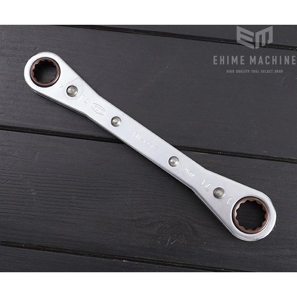 KTC 板ラチェットめがねレンチ サイズ14x17mm 送り角20° (RM-14X17