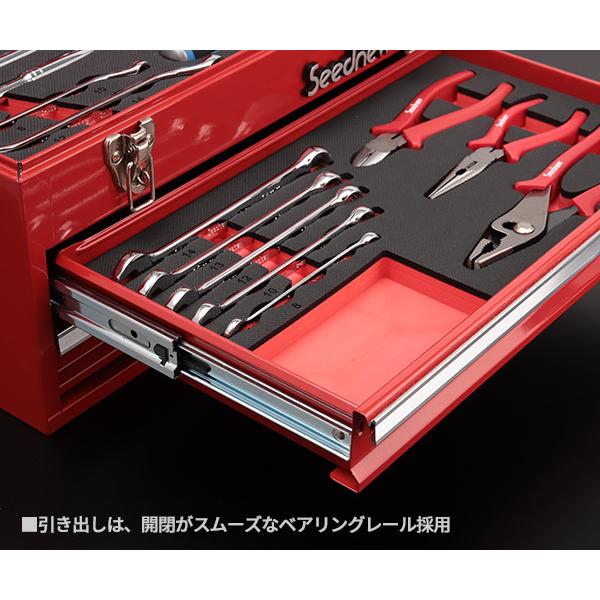 SEEDNEW シーズニュー 9.5sq. ツールセット 39点(レッド) S SEEDNEW シーズニュー 9.5sq. ツールセット 39点(レッド) S