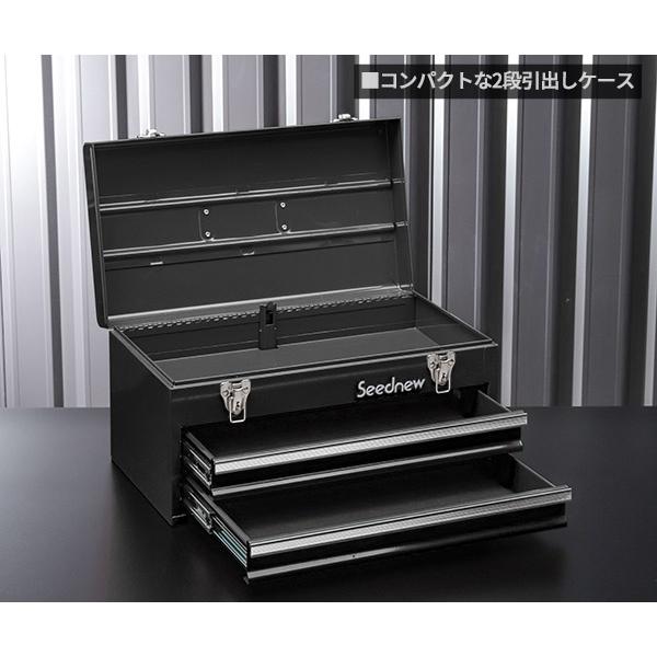Seednew シーズニュー 工具 ケース 引出し ブラック 黒 楽天市場】SEEDNEW シーズニュー 2段引出しツールケース