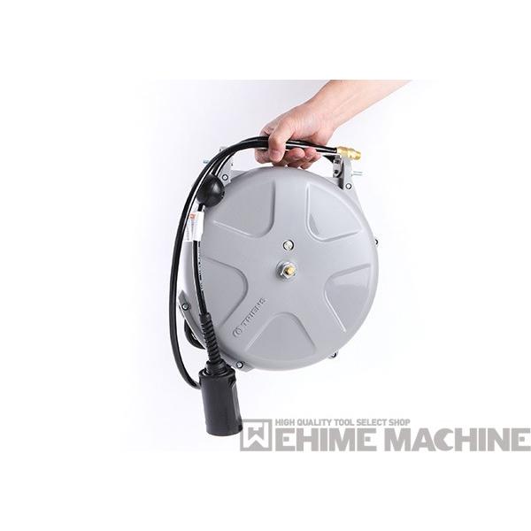 三協リール エアーホースリール 10m カプラ付 SHS-210BA 三協リール エアーホースリール 10m カプラ付 SHS-210BA