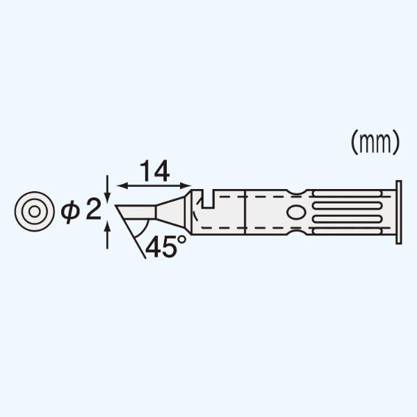 エンジニア SKM-40用半田コテチップ SK-44 wyw801m エンジニア（ENGINEER） ENGINEER SK-44 SKM-40用半田コテチップ