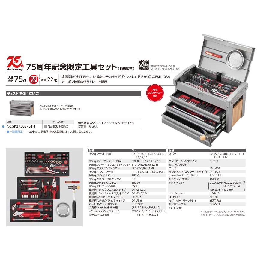 KTC 【ご当選者様限定】(※当選番号必須) KTC 75周年記念 限定工具