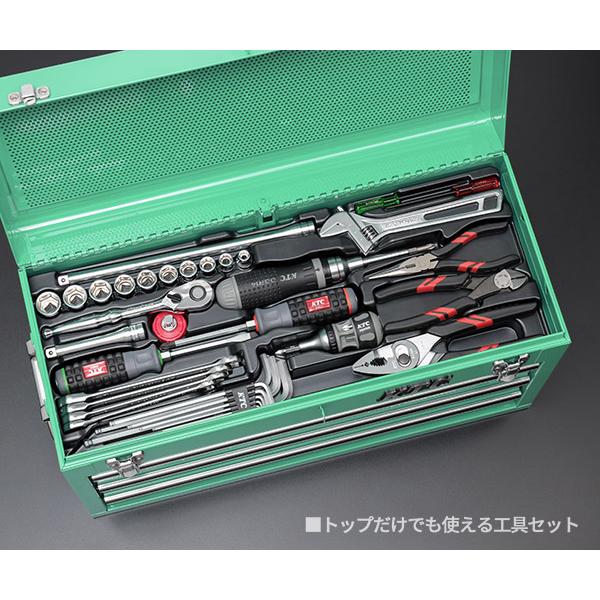 KTC SK37220XTGEM 9.5sq. 72点工具セット ターコイズグリーン 