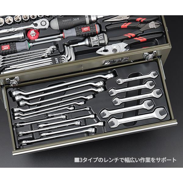 KTC SK39120XODEM 9.5sq. 91点工具セット オリーブドラブ KTC SK39120XODEM 9.5sq. 91点工具セット オリーブドラブ