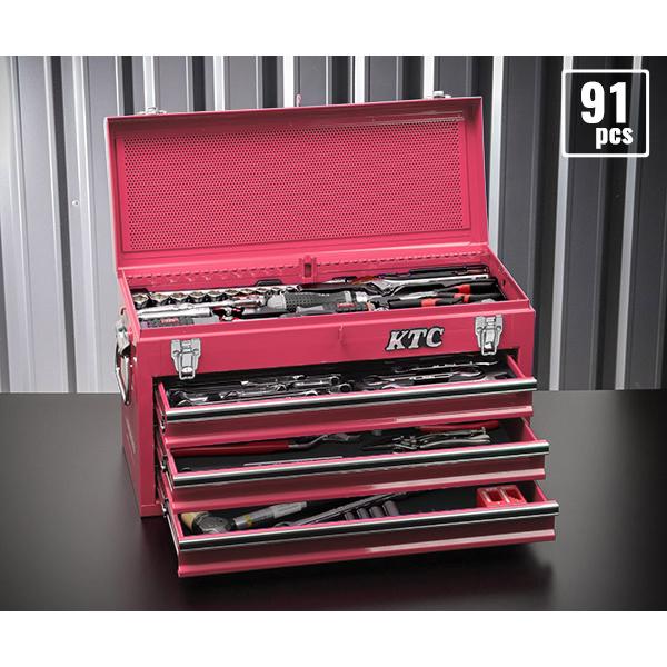 KTC KTC 9.5sq. 91点工具セット シラーズレッド SK39120XSYREM