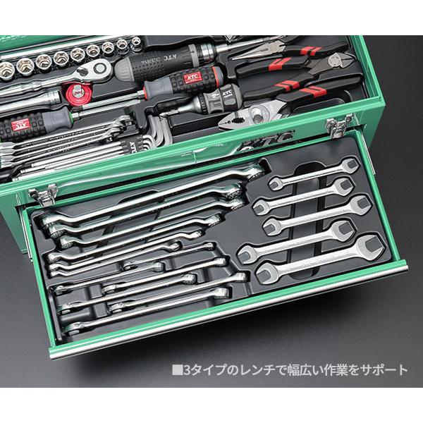 KTC SK39120XTGEM 9.5sq. 91点工具セット ターコイズグリーン