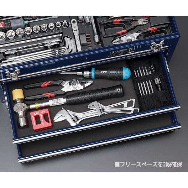サキナ ラエヴァ 2点セット KTC (SK39224XNVEM) 9.5sq. 92点 工具セット ネイビー チェスト付