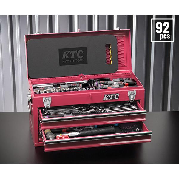 KTC (SK39224XSYREM) 9.5sq. 92点 工具セット シラーズレッド チェスト