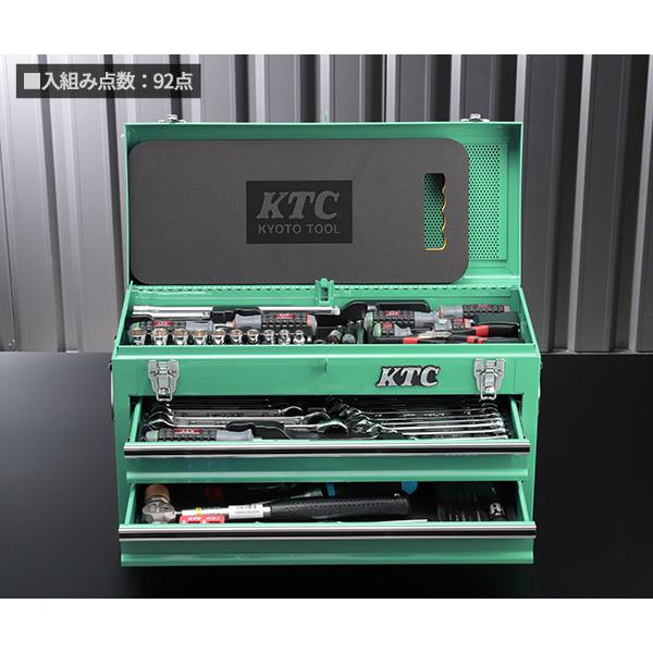 KTC KTC SK39224XTGEM 9.5sq. 92点工具セット ターコイズグリーン