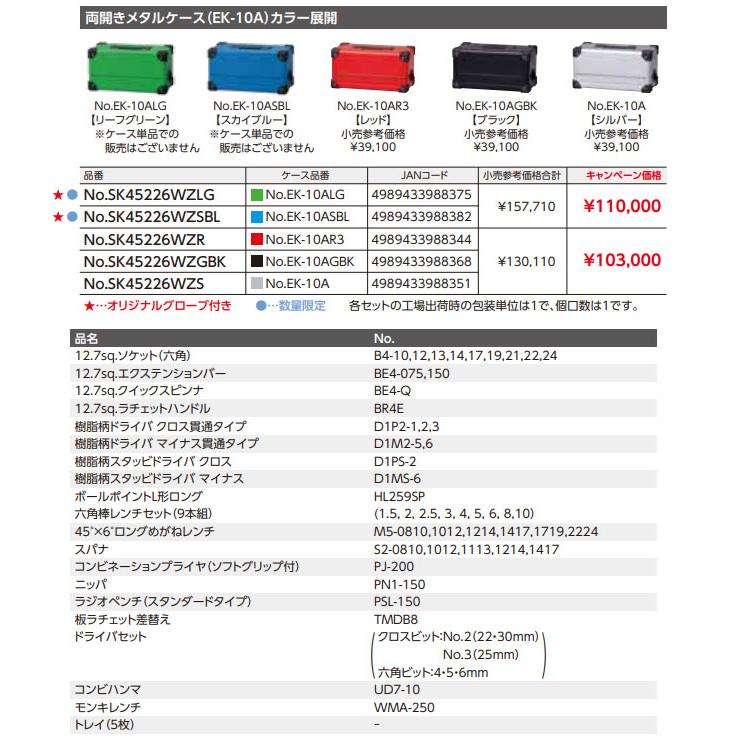 KTC 【特典付】 2026SK限定カラー KTC SK45226WZSBL 12.7sq. 工具