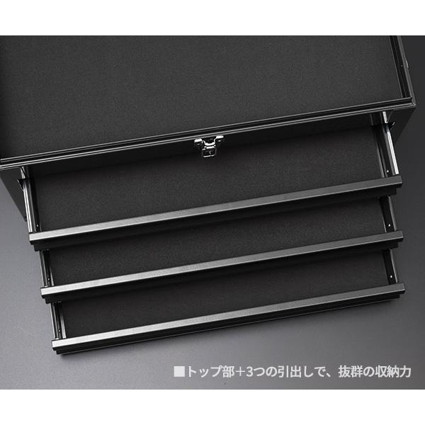 KTC 収納トレイ付 SKX0223BK2 ブラック■収納トレー ツールボックス KTC 【限定カラー】KTC 工具箱 SKX0223BK2 ツールチェスト(3段3引出し