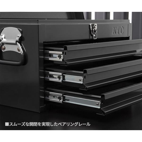 KTC 【限定カラー】KTC 工具箱 SKX0223BK2 ツールチェスト(3段3引出し