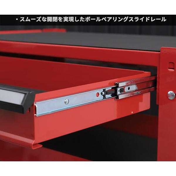 KTC [メーカー直送業者便] ツールワゴン SKX2704 レッド ストレージ 4