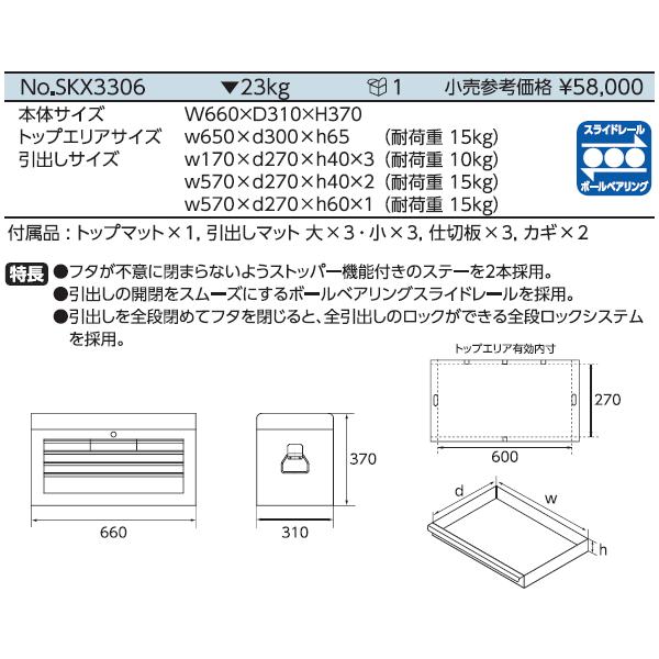 【最終値下げ】KTC  チェスト 4段9引出し【10542428】 チェスト（4段6引出し） | KTCツールオフィシャルサイト