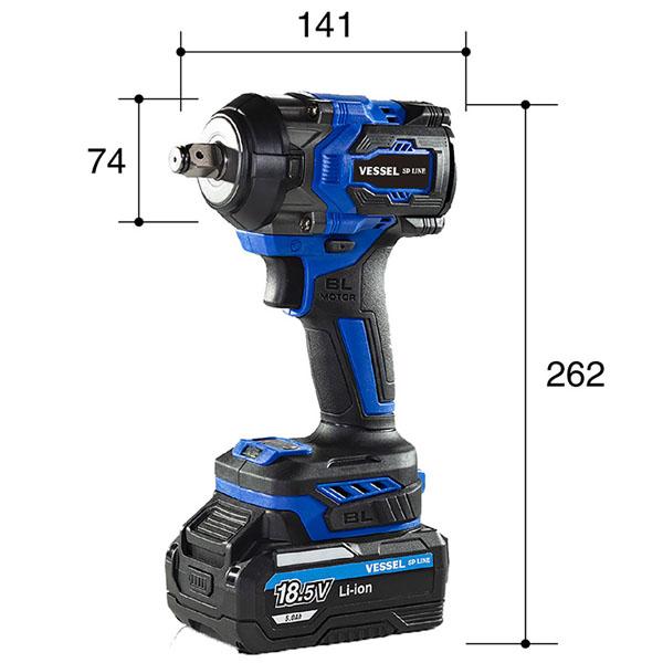 VESSEL（ベッセル） SP-8141J 充電式インパクトレンチ 18.5V 12.7sq