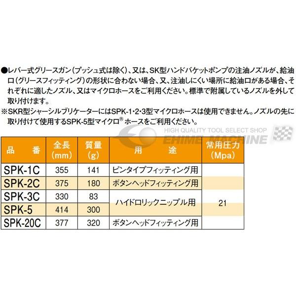 YAMADA マイクロホース 大型ボタンヘッド用 850381 SPK-20C